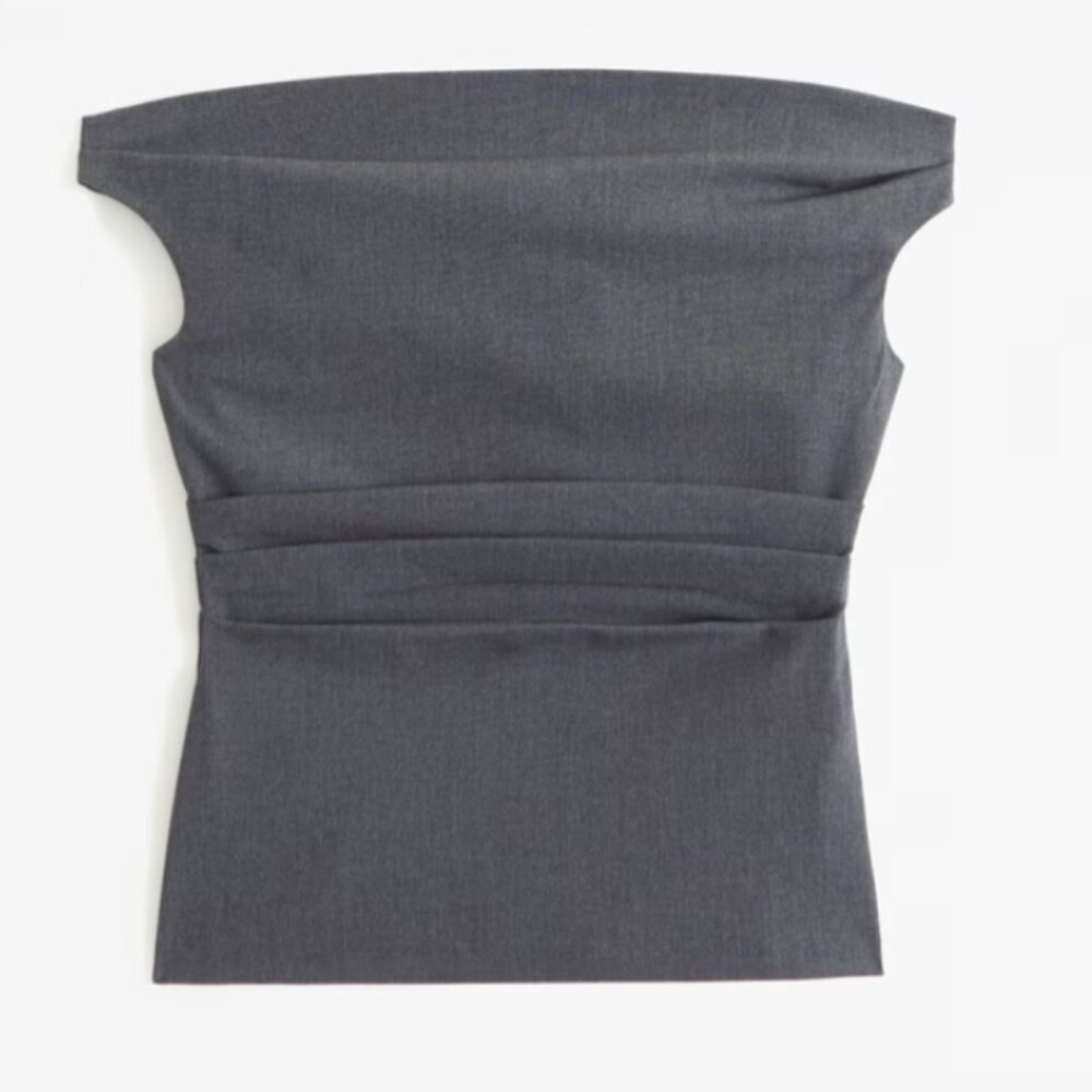 A&F Off-The-Shoulder Tailored Drapey Top